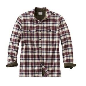 LLBean Mens Fleece-Lined Flannel Shirt Traditional Fit 2XL Plaid Lumber Gorpcore